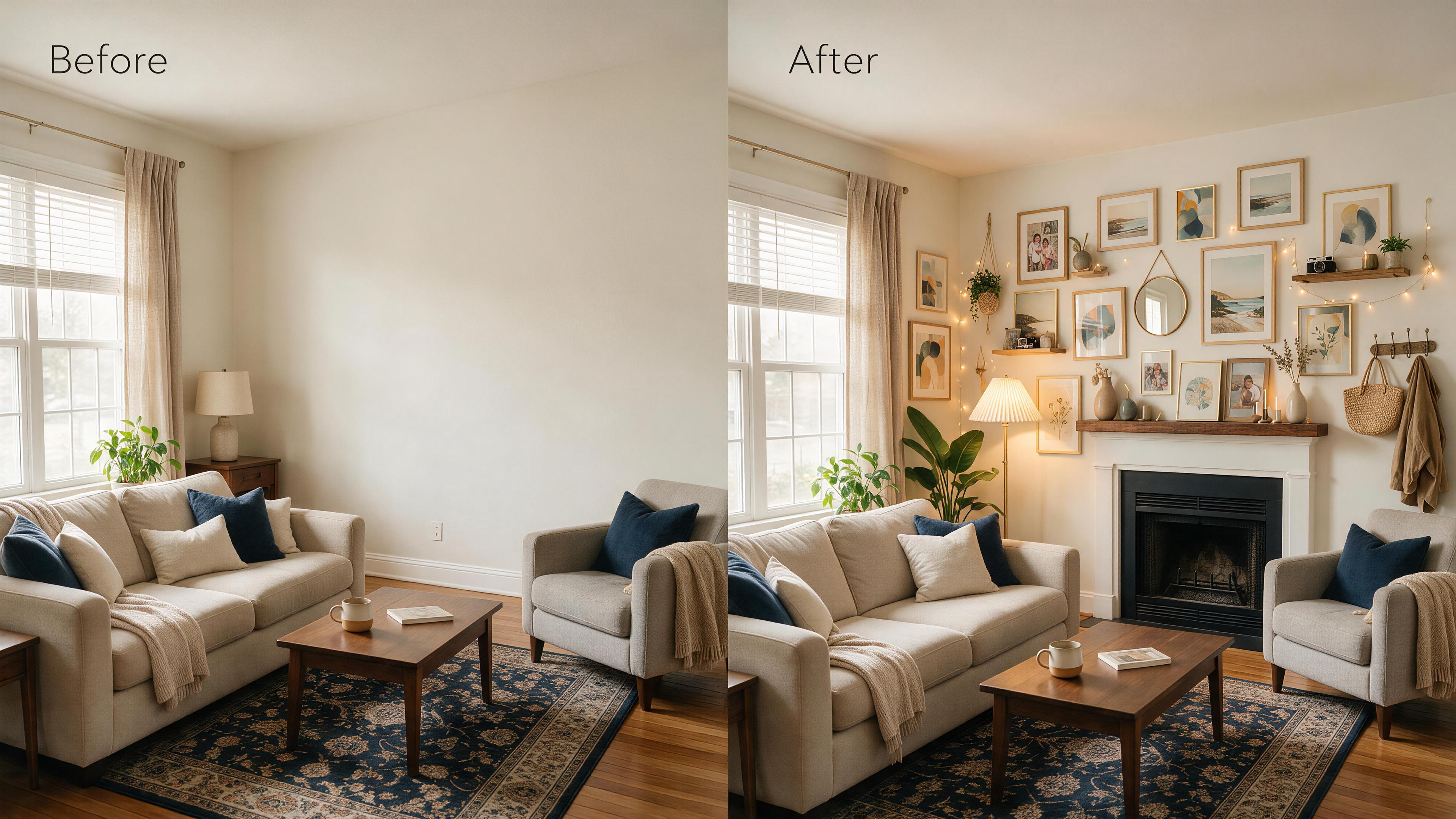 How to Decorate a Large Empty Wall: Easy Wall Decor Ideas